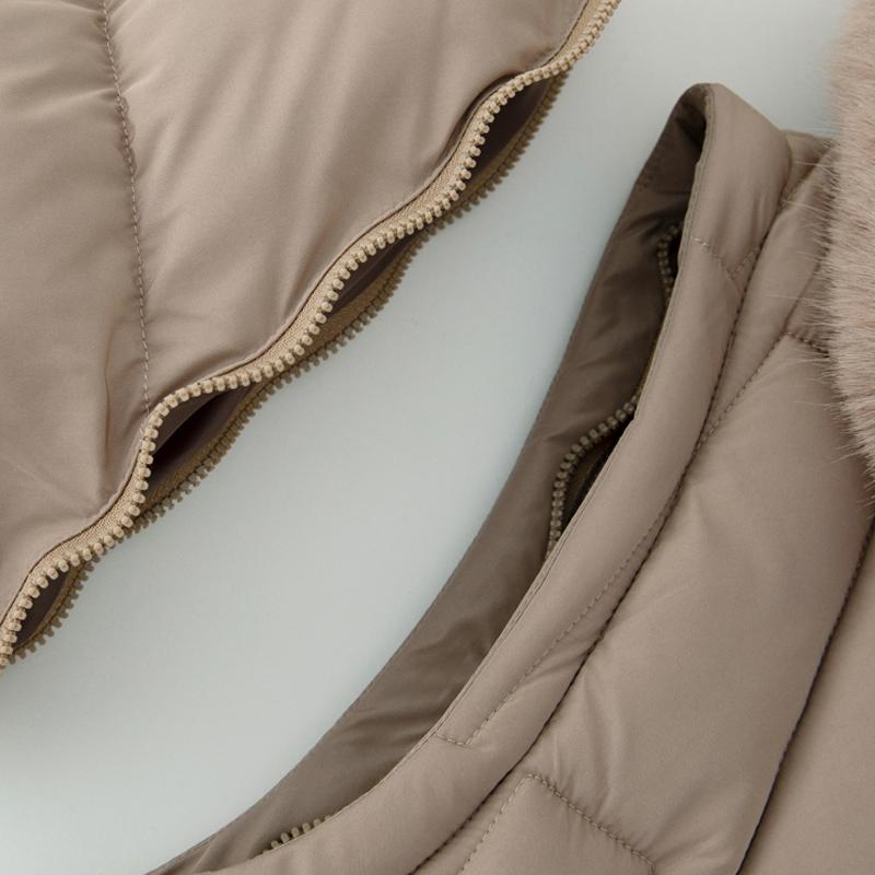 Sleeves Detachable Fashion Woman Winter Coats Hooded Faux Fur Collar Thick Warm Long Parkas Women's Jackets