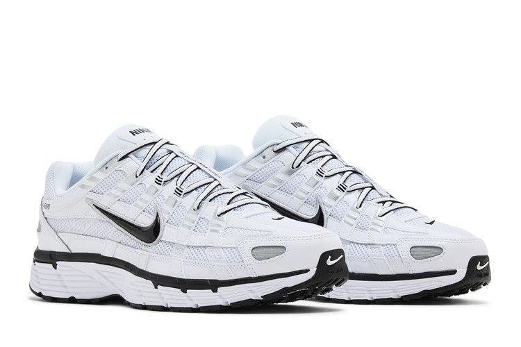 Nike P-6000 White Metallic Silver Black