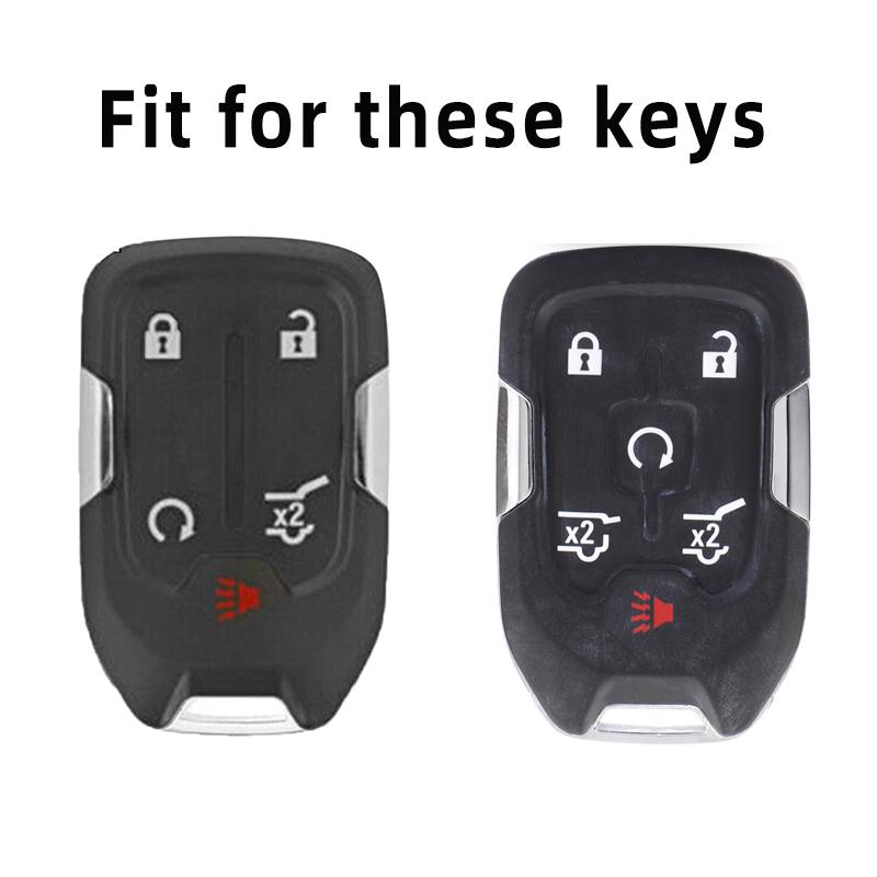 Funda protectora suave de TPU para llave de coche, carcasa protectora Fob de 5/6 botones para Chevrolet 2015 16 Tahoe Silverado Suburban GMC Sierra Acadia Terrain