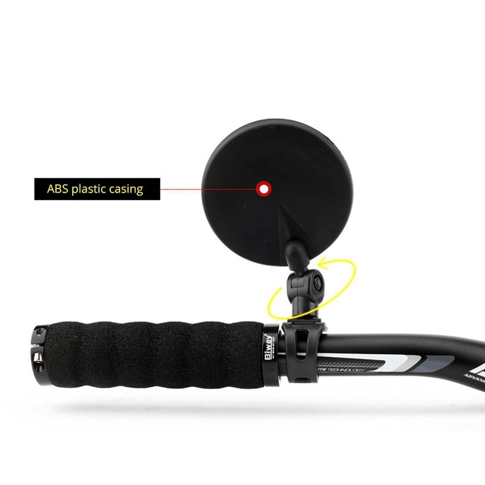 5cm/8cm 1 PC/2PCS  360 Degree Rotating Bicycle Rearview Handlebar Mirrors Cycling Rear View MTB Bike Silicone Handle Rearview Mirror