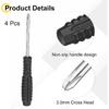 uxcell 4pcs Mini Phillips Screwdriver 3.0mm 98mm Length Micro Precision Cross Head Screw Driver with Non-Slip Handle for Watch Eyeglasses Electronics