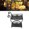 1: 12 Miniature Garden Cart Exquisite Details Metal   Flower Cart Ornaments Accessory