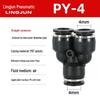 Pneumatic PU Quick Connect Three-Way Straight and Reducing Air Hose Adapter 4/6/8/10/12mm