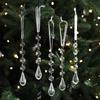 Clear Acrylic Snowflake & Icicle Ornament Set for Christmas Trees - Multiple Pack Available