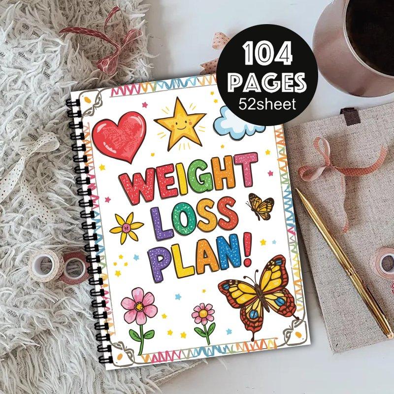 A5 Abnehm-Tracker-Journal, Fitness-Planungs-Tagebuch, geeignet zur Verfolgung Ihrer Fitnessreise, das perfekte Geschenk für Freunde