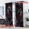 2D FLAT PRINTING 2pcs Curtains (Without Rod) Halloween Ravens and Roses Modern Print Curtains Fabric Curtains Ramadan