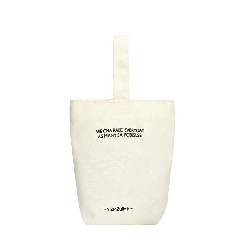 

Новые повседневные холщовые женские сумки-тоут, повседневная сумка через плечо с надписью, сумка-шоппер, кошелек для женщин, сумка-ведро белый