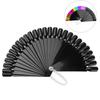 32pcs False Nail Tip Stick Palette Manicure Polish Gel Display Practice Tools Black