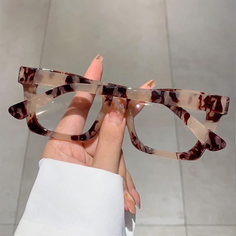 Vintage Square Anti Blue Light Glasses For Women Designer Trendy Myopia Prescription Optical Frame Sexy Ladies