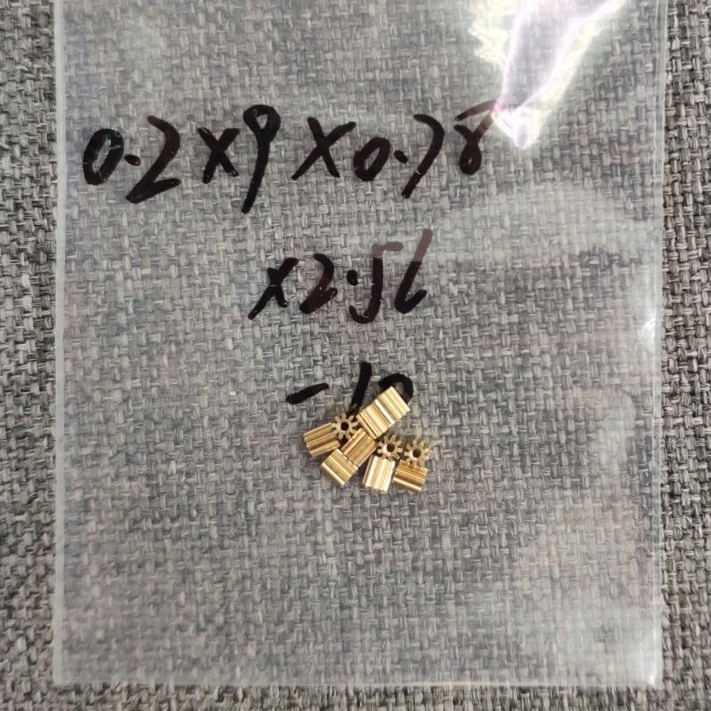 10pcs, 0.2modulus 0.2M 8T 9T 10T 11T 12T 13T 14T 15T 16T 17T 18T 19T 20T 24T Pinion Gear H59 Brass Gear ~