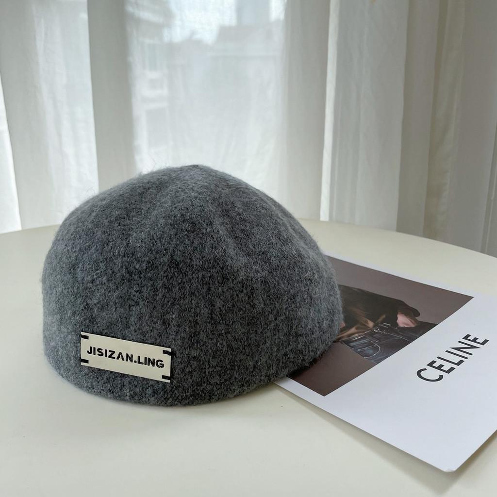 Winter Color Solid Beret Hat For Women With Classic Design Thickened Cap Gift