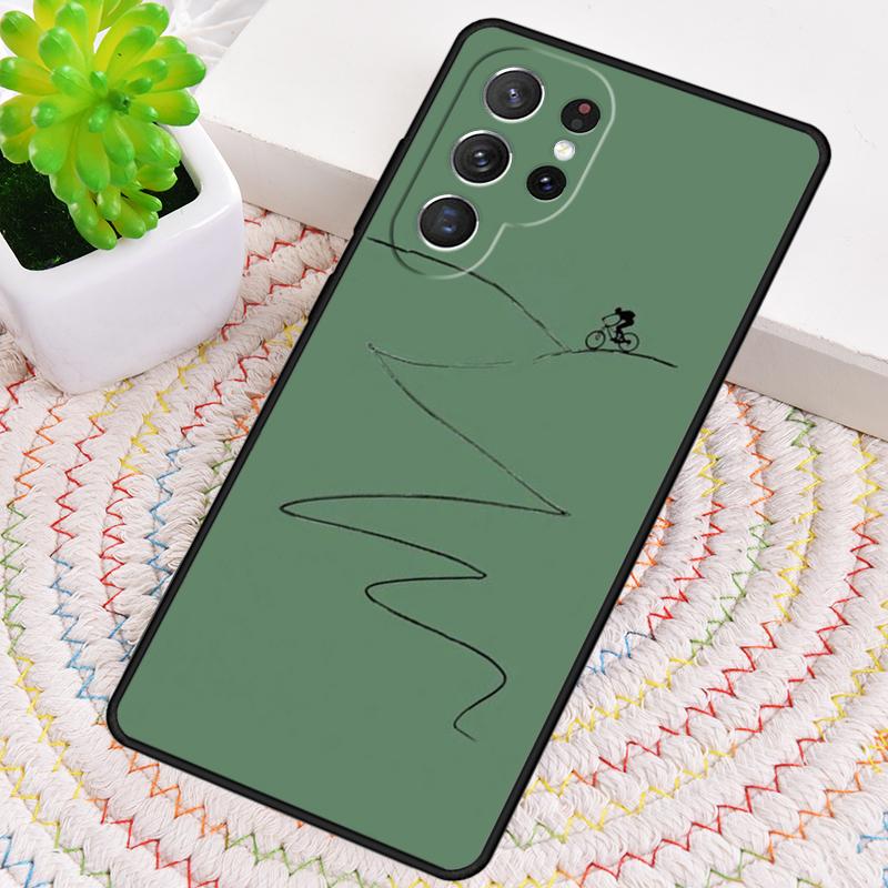 Mountain Bikes Cycling Silicone Phone Case For Samsung Galaxy note 10 pro S26 S25 S24 S23 S22 S21 Plus S25Ultra Capa Cover