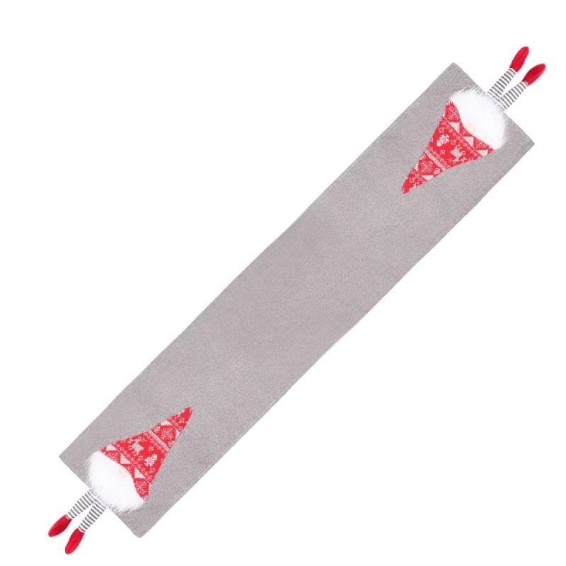

Gnomes Decorations Christmas Faceless Doll Table Runner Beautiful Home Cover серый