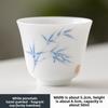 Underglaze Hand-painted White Porcelain Tea Cup Household Small Teacup Tea Bowl Cup Smell Cup Kung Fu Tea Set Master Cup