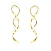 1 par enkla spiralörhängen oregelbunden helix vågkurva öronlinje manschett i rostfritt stål dinglande örhängen kvinnor flickor mode smycken gåva