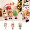 Christmas Bag with Santa and Snowman, Kids Gift Candy Bag with Hanging Plush Doll Design for Holiday Party Favors