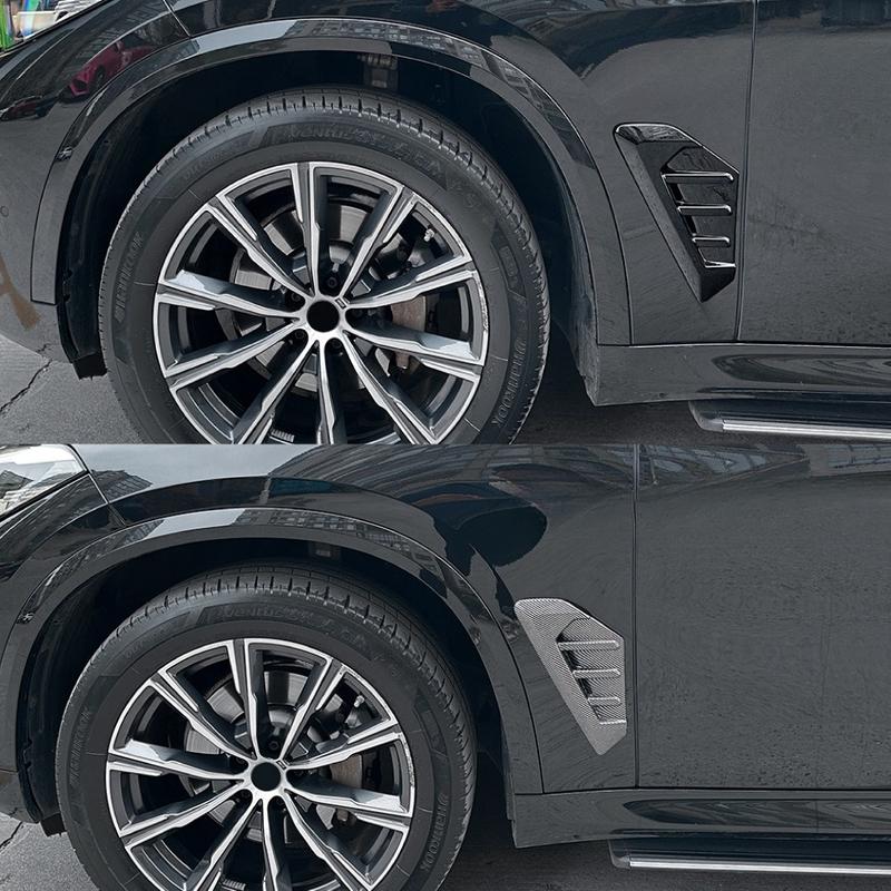 Car Front Side Fender Wing Air Vent Cover Shark Gills Sticker Trim Body Exterior Styling For BMW X5 G05 LCI M Sport -2025