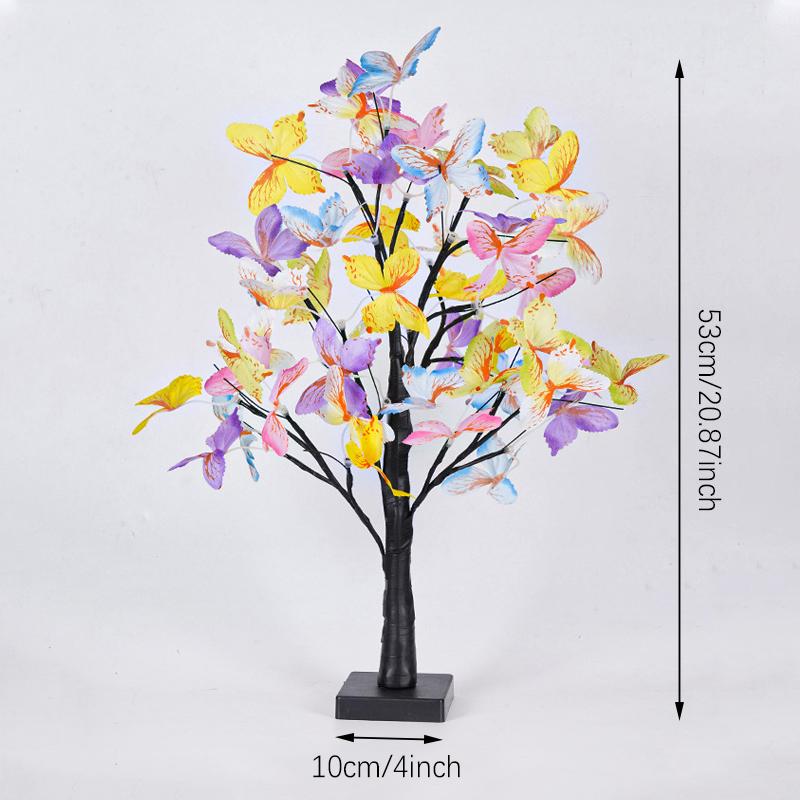 Tabletop Bonsai Tree Light Butterfly Lamp DIY Artificial LED Night Lights for Bedroom Desktop Party Decor