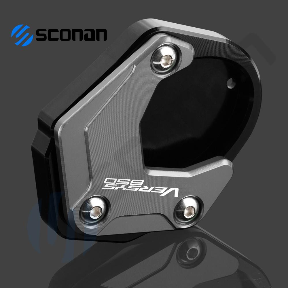 Motorcycle CNC Kickstand Foot Side Stand Extension Pad Accessories For Kawasaki Versys650 Versys 650 Versys-650 2015 - 