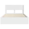 Struttura Letto con Spazio Contenitore e Testiera Bianca 150 x 200 cm