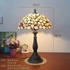 Shell Tiffany Table Light Bed Lamp Room Decor Stained Glass Luminaria for Home Bedroom Bedside Night Stand Desk Lighting Fixture