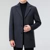 Autumn and Winter Double-sided Cashmere Coat for Men, Mid-length Suit Collar Woolen Coat, Middle-aged Dad Woolen Windbreaker