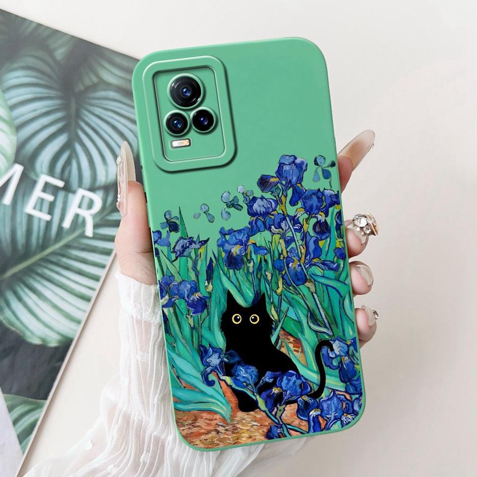 For Vivo V21e 4G Case V2061 New Fashion Candy Painted Cover Shockproof Phone Case For Vivo V21 V 21 E VivoV21e Soft Fundas Coque