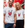 1PCS Valentine's Day Couple Short Sleeve T-shirt Soft Comfort Daily Wear