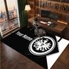 Eintracht Frankfurt Benutzerdefinierter Kristall-Samt-Teppich, Personalisierter Namens-Textdruck, Fußball-Logo Weiche Rutschfeste Fußmatte Heimdekoration Geschenk