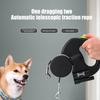 Dual Retractable Dog Leash Double Headed Extendable Pet Leash with Light And Poop Bag Dispenser for 2 Small Medium Dogs