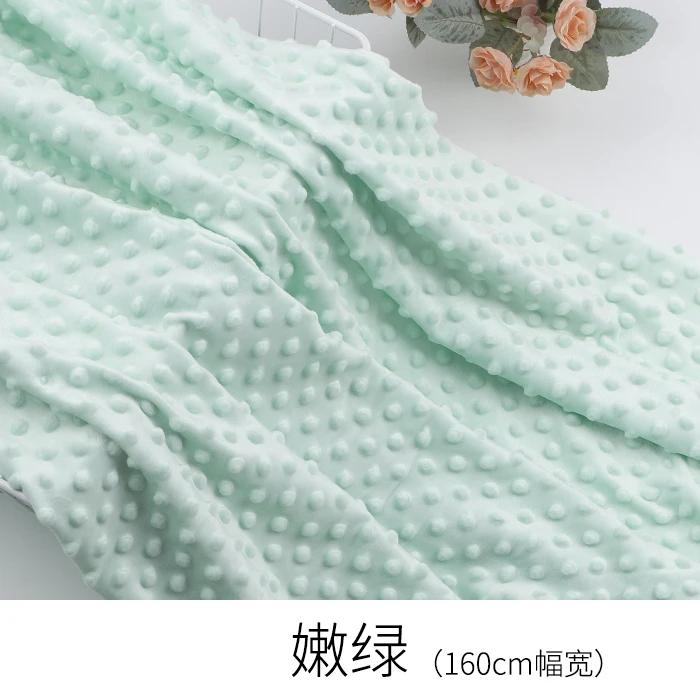 160x50cm Jednolity Kolor 3D Wytłaczany Aksamit Miękki Materiał Dziecięcy Na Dziecięce Koce, Pluszowe Lalki, Poduszki, Ręcznie Robiona Tkanina DIY TJ7286 Szyj