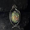 Natural Opal Pendant 41 ct Brazilian Multi-Color Oval Cut 925 Sterling Silver October Birthstone