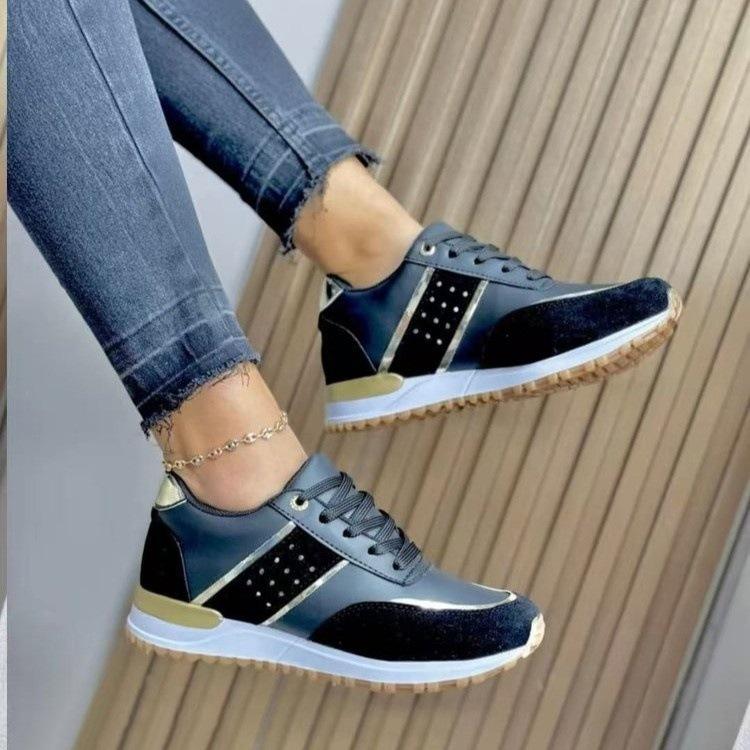 

Foreign trade large-size sports shoes women s 2025 spring new European and American thick-soled color matching casual low-top sports shoes are in stoc 43 чорний