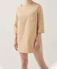 Letters Square Neck Casual Dress (Orange)