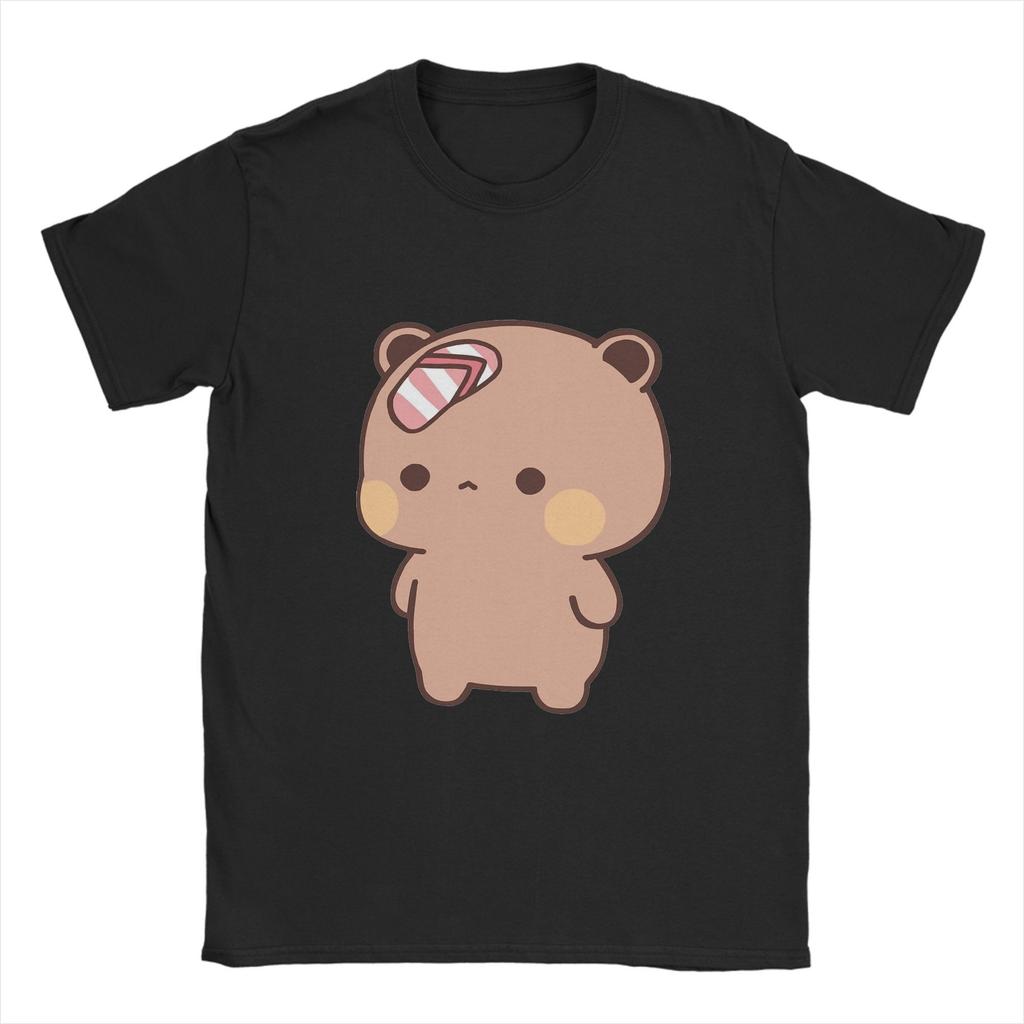 Men Panda BuBu’s T Shirt  Flip Flop on DuDu Bear face   Pure Cotton Clothing Novelty Short Sleeve Round Neck Tees 6XL T-Shirt