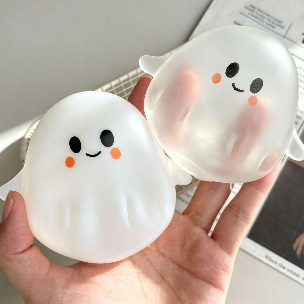 Relax Cute Halloween Ghost Stress Toy Petrolatum Material Shapeable Pinch Toy  For Kids Adults