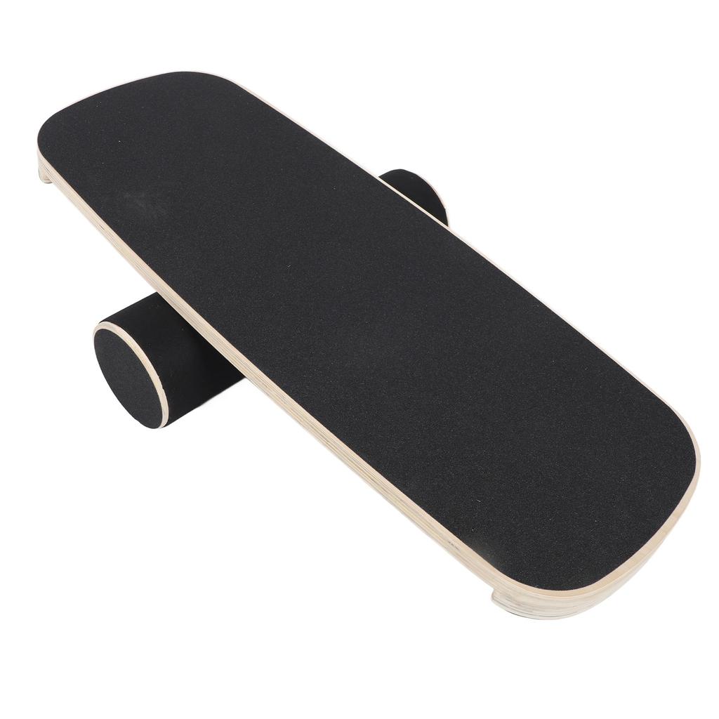 Wooden Balance Plate Core Exercise Strength Training Yoga Balance Trainer with Roller for Home Gym