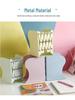 Kaba Bear Retractable Book Stand - Simple Iron Desktop Bookshelf with Macaron Colors