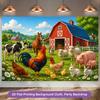 2D Flat Backdrop1pc Farm Animals Polyester Banner Decor For Living Room Bedroom Office Birthday Anniversary Decor Party Backdrop Easy to
