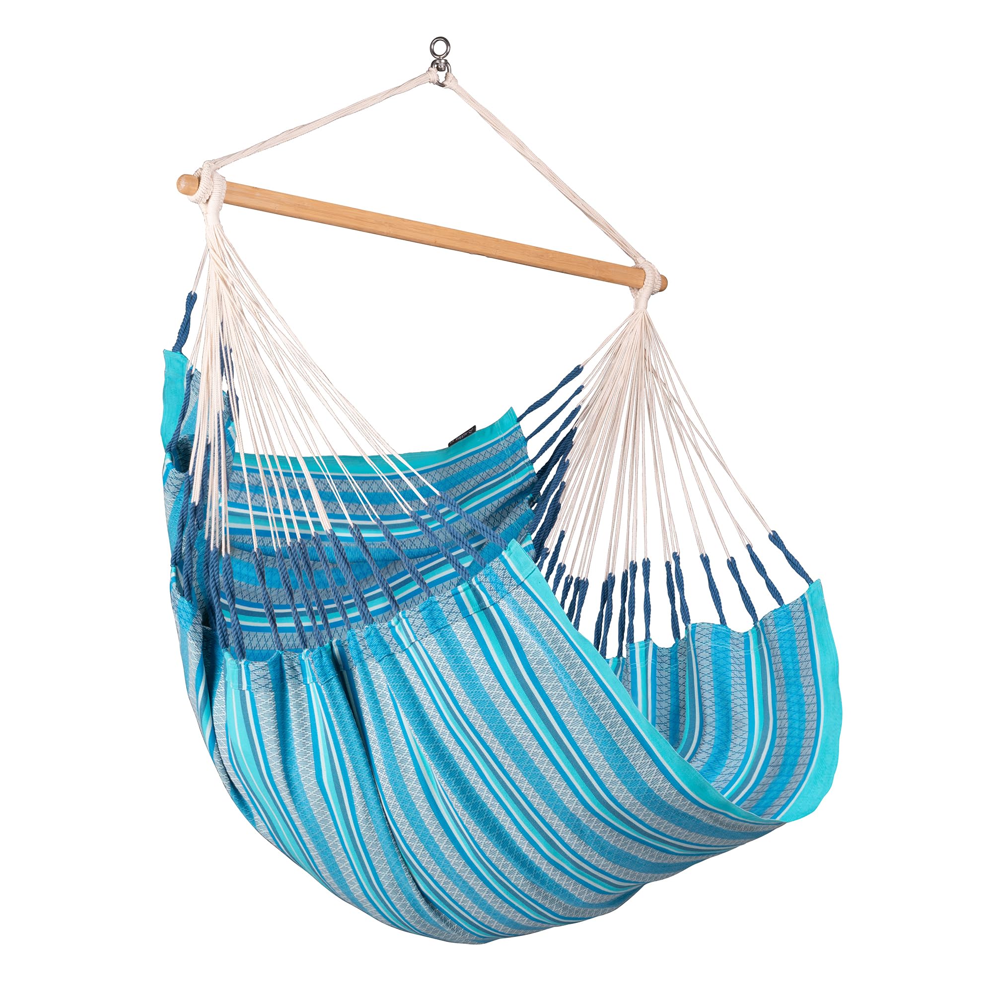 

LA SIESTA Hammock Chair Havana Comfort Perfect for sitting or lying down Load Capacity 130kg Azul/Blue (Indoor/Organic Cotton) Hanging/Freestanding