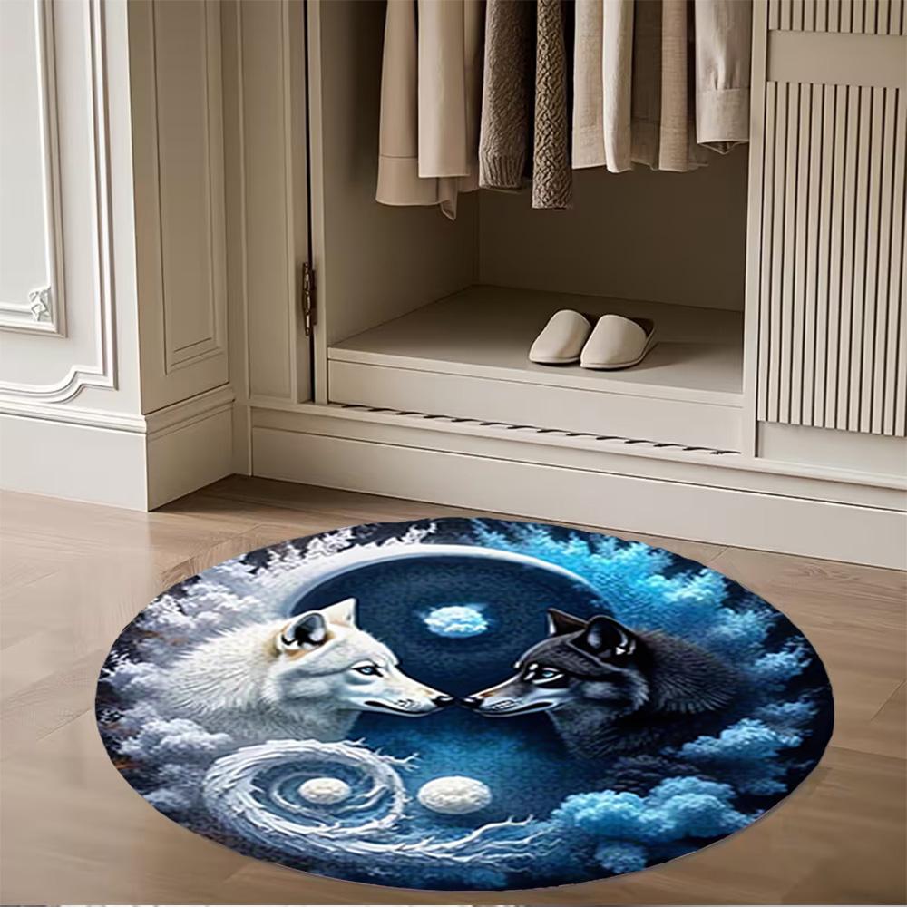 1pc Yin Yang Tree Design Non Slip Home Carpet Living Room Decoration Gift Idea
