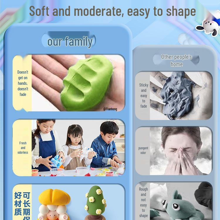 36-Color Clay Set for Kids - Multicolored Plasticine for Kindergarten and Primary School Projects