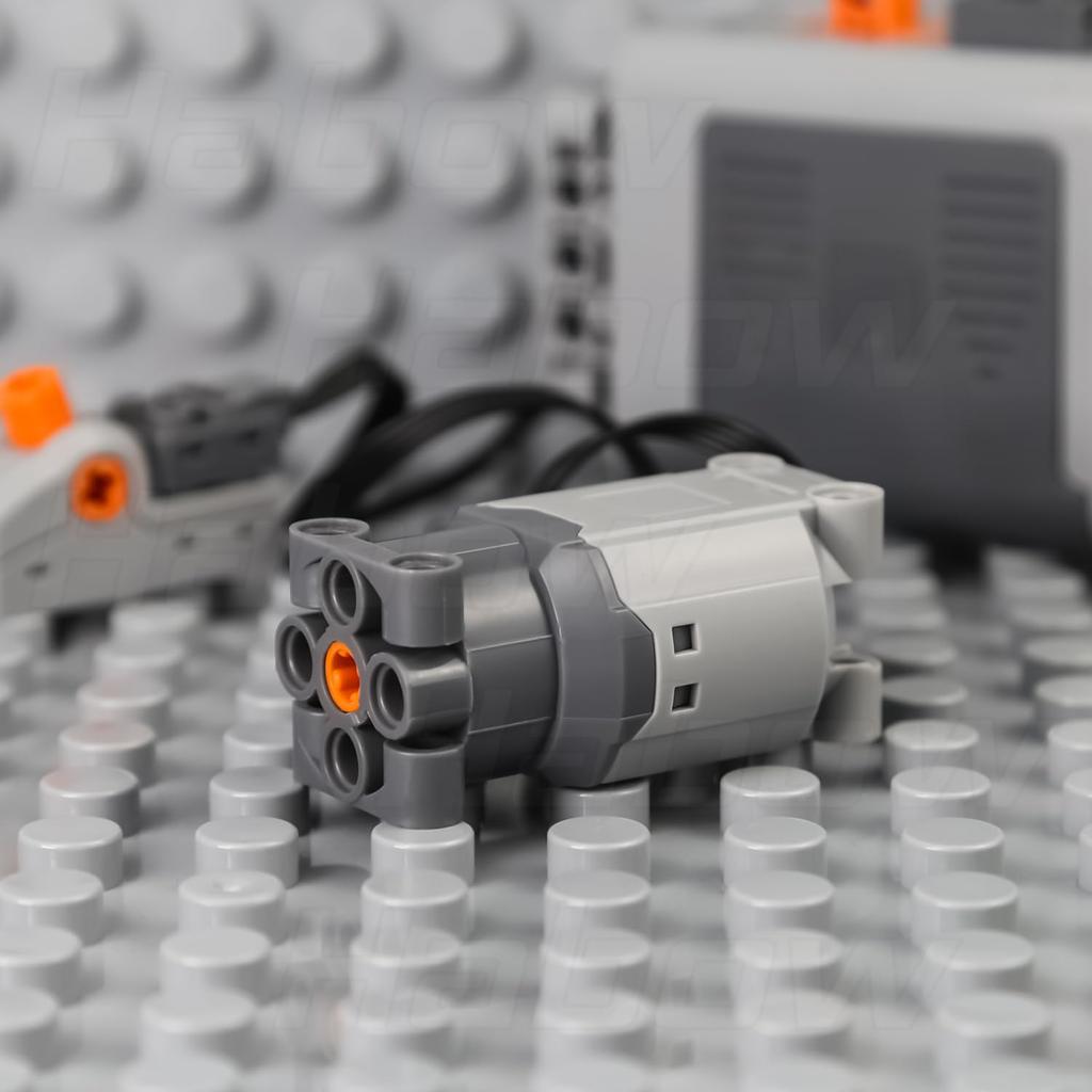 Habow Technic Power Functions Compatible with Lego Motor MOC Technic Parts L-Motor-88003 (3 Pieces)