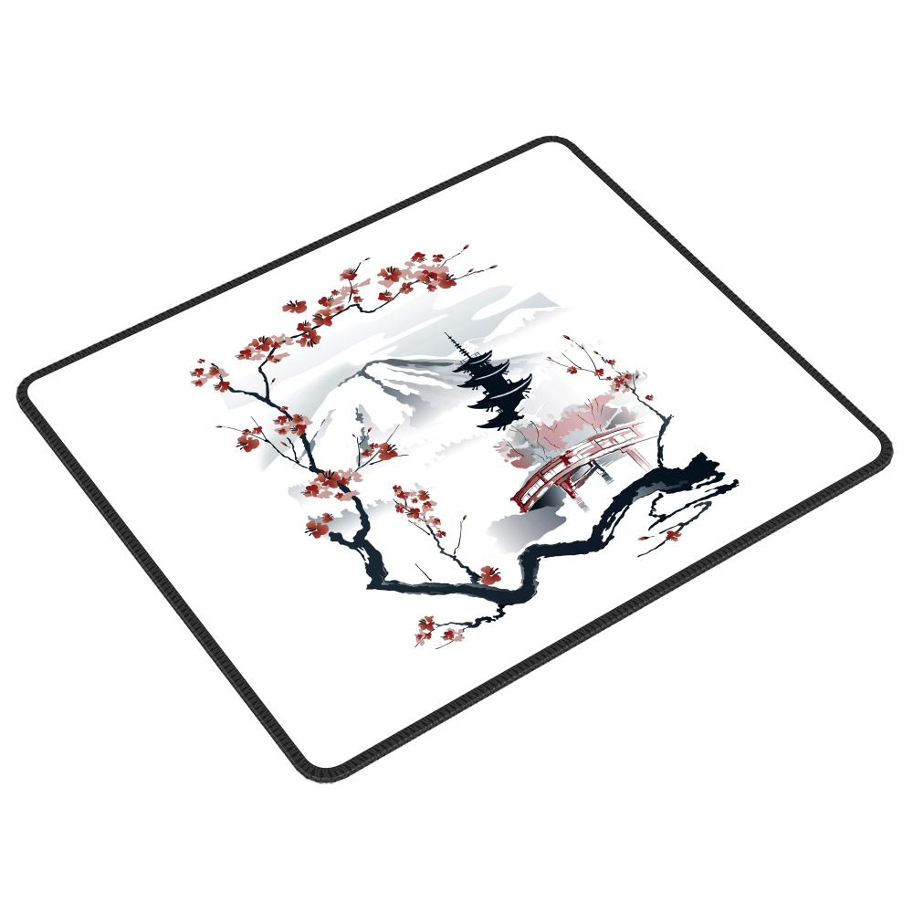 Tappetino per Mouse Computer Nuovo Tappetino da Scrivania Cartone Animato Gomma Naturale Arte Fiore di Ciliegio Rosa Sakura Decorazione Ufficio Tappeto Tappetino per Tastiera