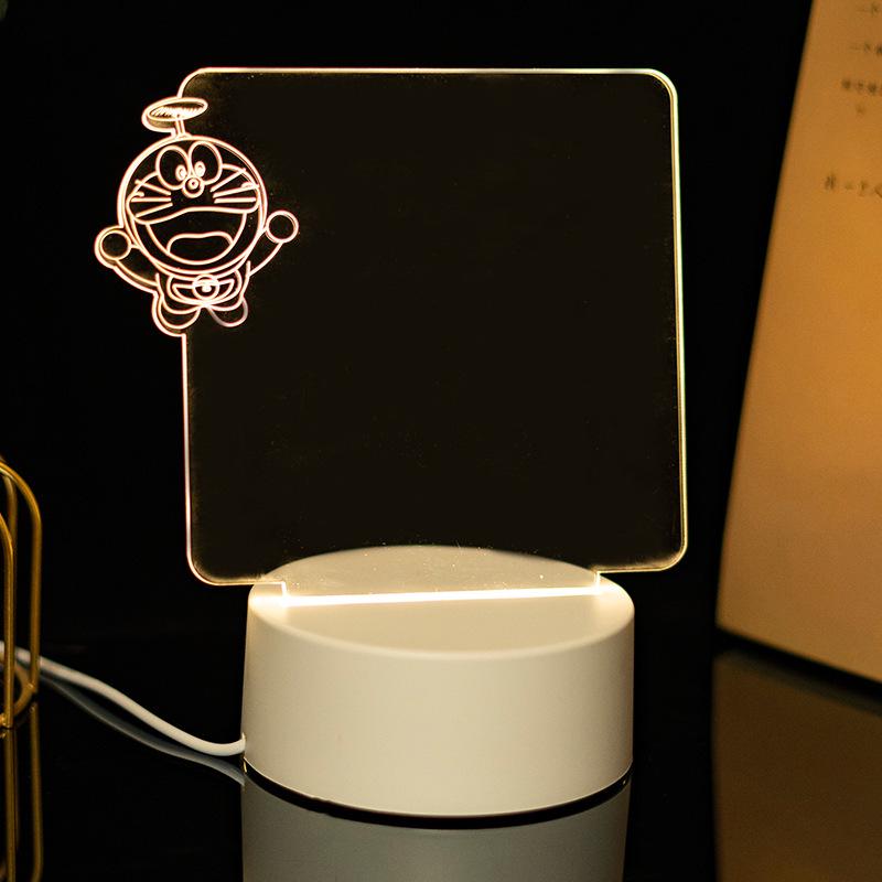 3D Acrylic LED Handwriting Tablet Night Light with Erasable Glow Message Board