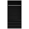 vidaXL Kleiderschrank Schwarz 100x50x200 cm Holzwerkstoff
