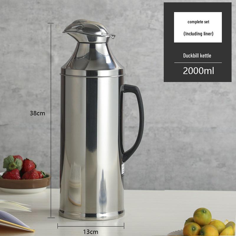 Large Capacity Stainless Steel Teapot & Thermos for Dorm Use