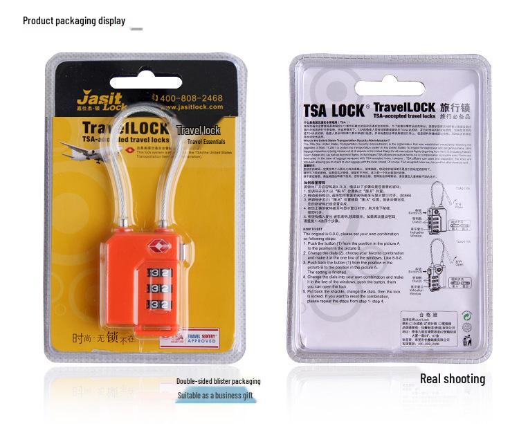 Travel Zipper Lock: TSA-Approved Plastic Combination Lock with Mini Steel Wire for Suitcases