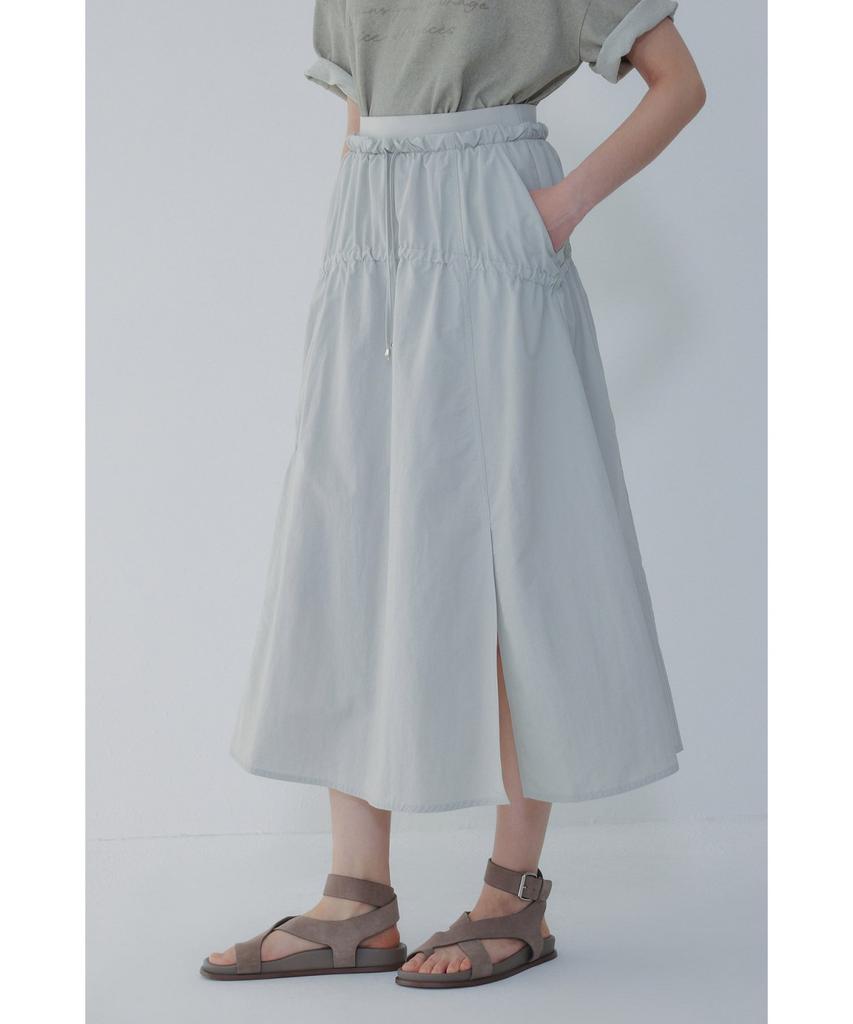 Bobeu String Banding Tiered Skirt_Light Gray 7156235003