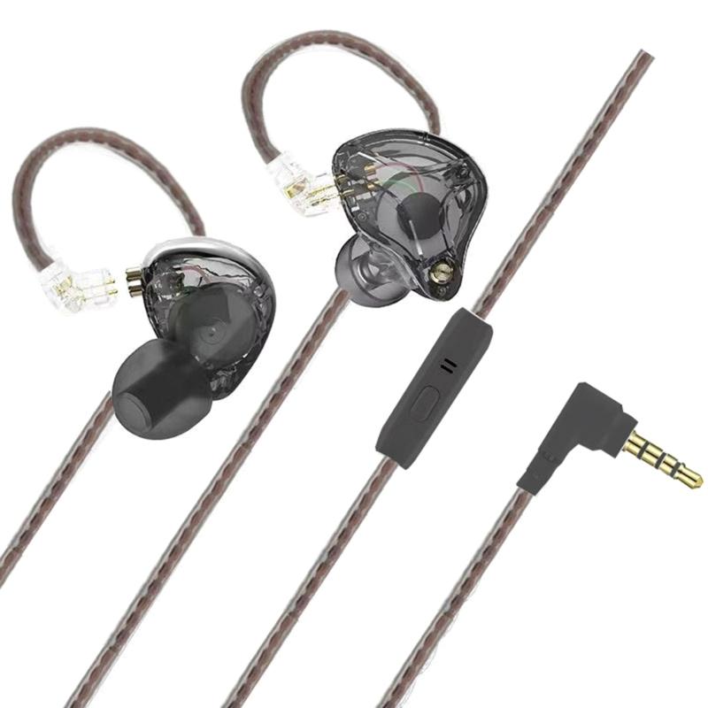 

Multifunction Cord Earbuds 3.5mm/Type C In-Ear Headphones Cord with Dynamic Clear Sound Ergonomic Earpieces for Gaming чорний